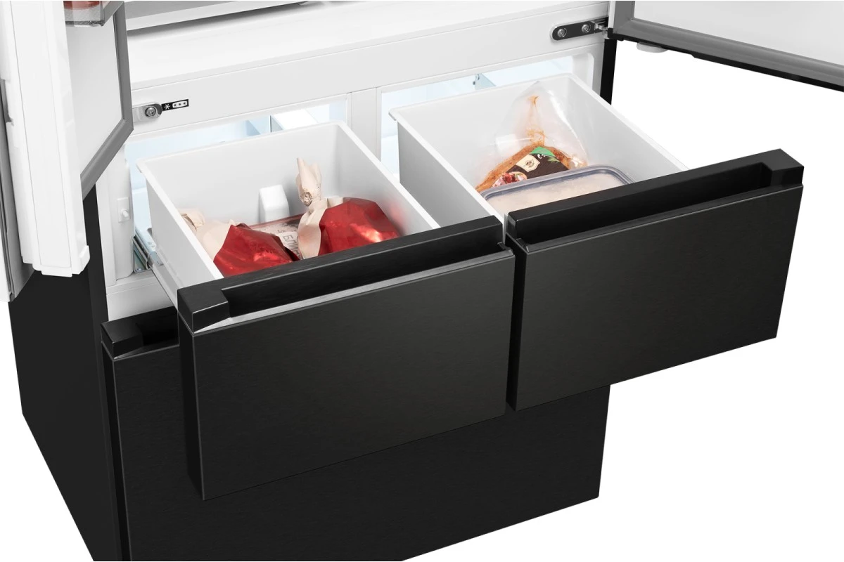 Отдельностоящий холодильник Weissgauff WFD 450 Built-in Inverter NoFrost Dark Inox