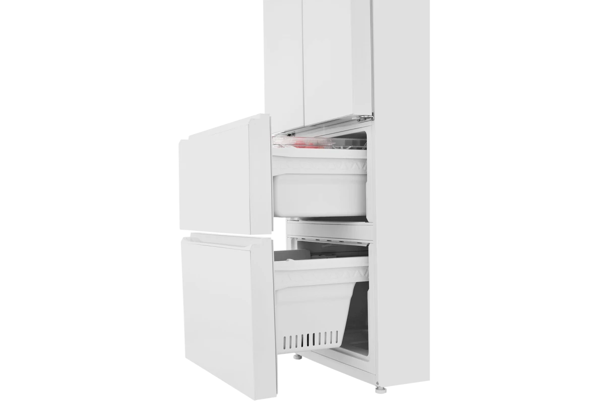 Холодильник French Door ZUGEL ZRFD361W, белое стекло