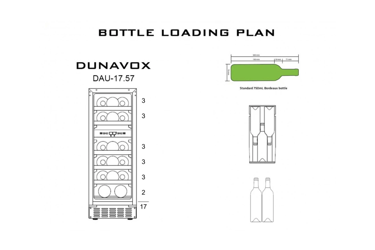 Винный шкаф Dunavox DAU-17.57DW