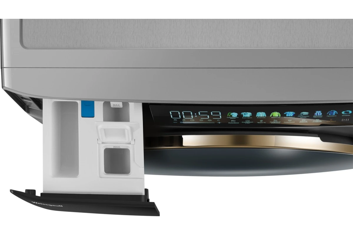 Стиральная машина с прямым приводом Weissgauff WM 58411 Direct Drive Inverter Premium Steam Steel