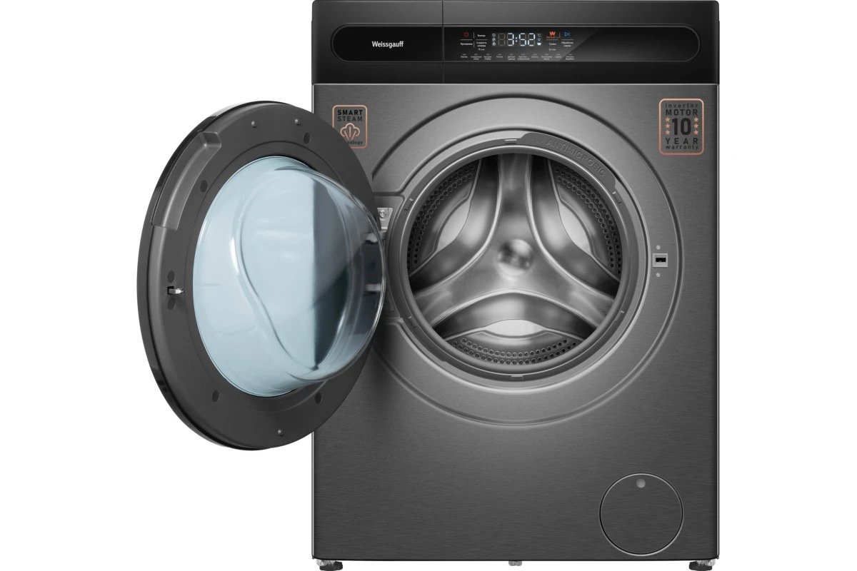 Стиральная машина с сушкой Weissgauff WMD 49411 DC Inverter Steam Grey