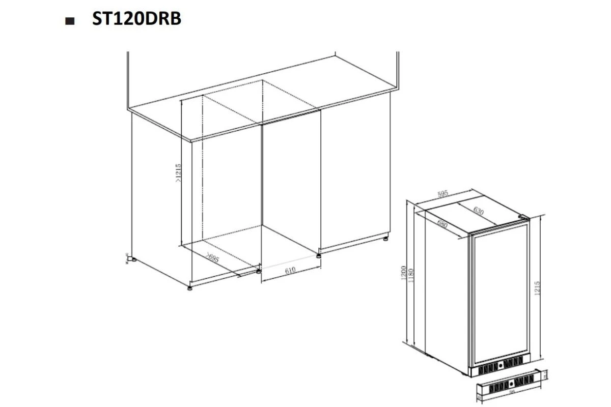 Винный шкаф Temptech STHLM ST120DRB