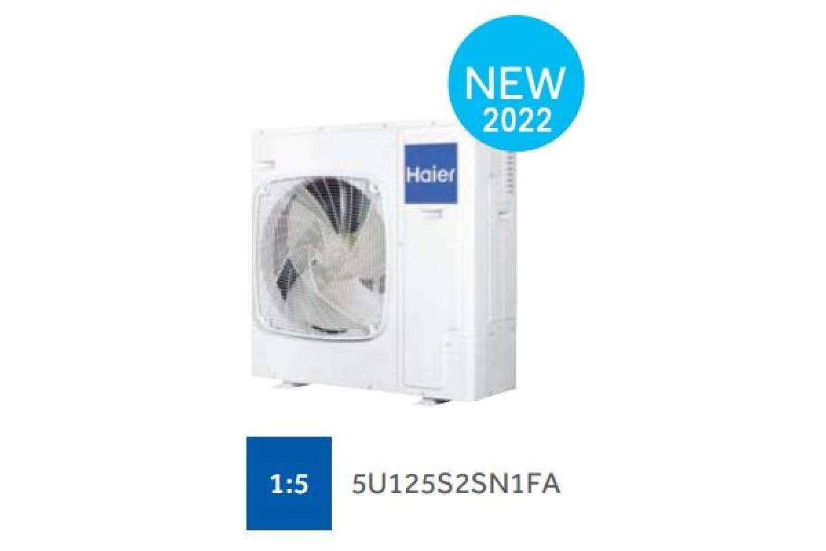 Внешний блок мульти сплит-системы на 5 комнат Haier Free match 5U125S2SN1FA