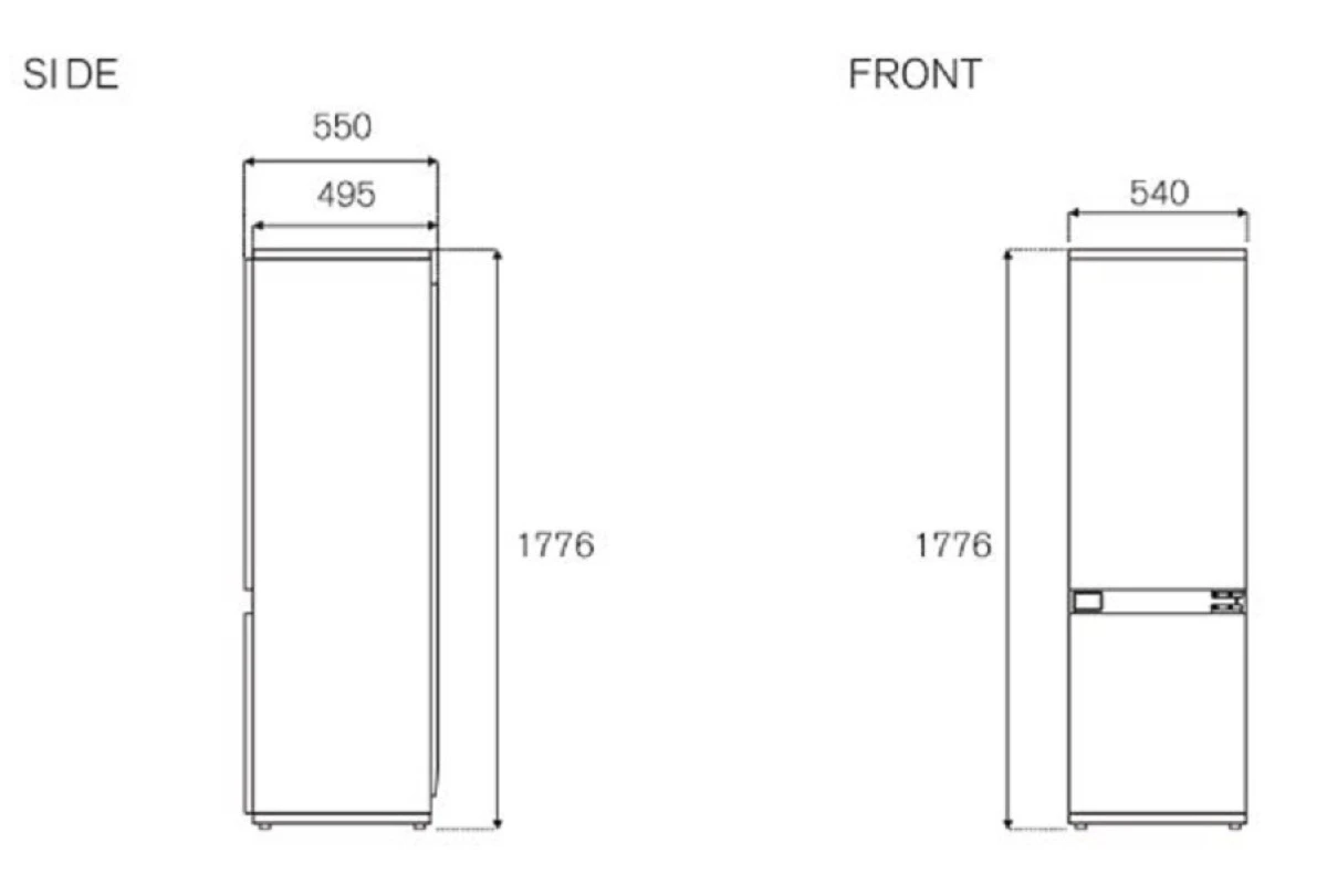 Встраиваемый холодильник Bertazzoni REF603BBNPTC
