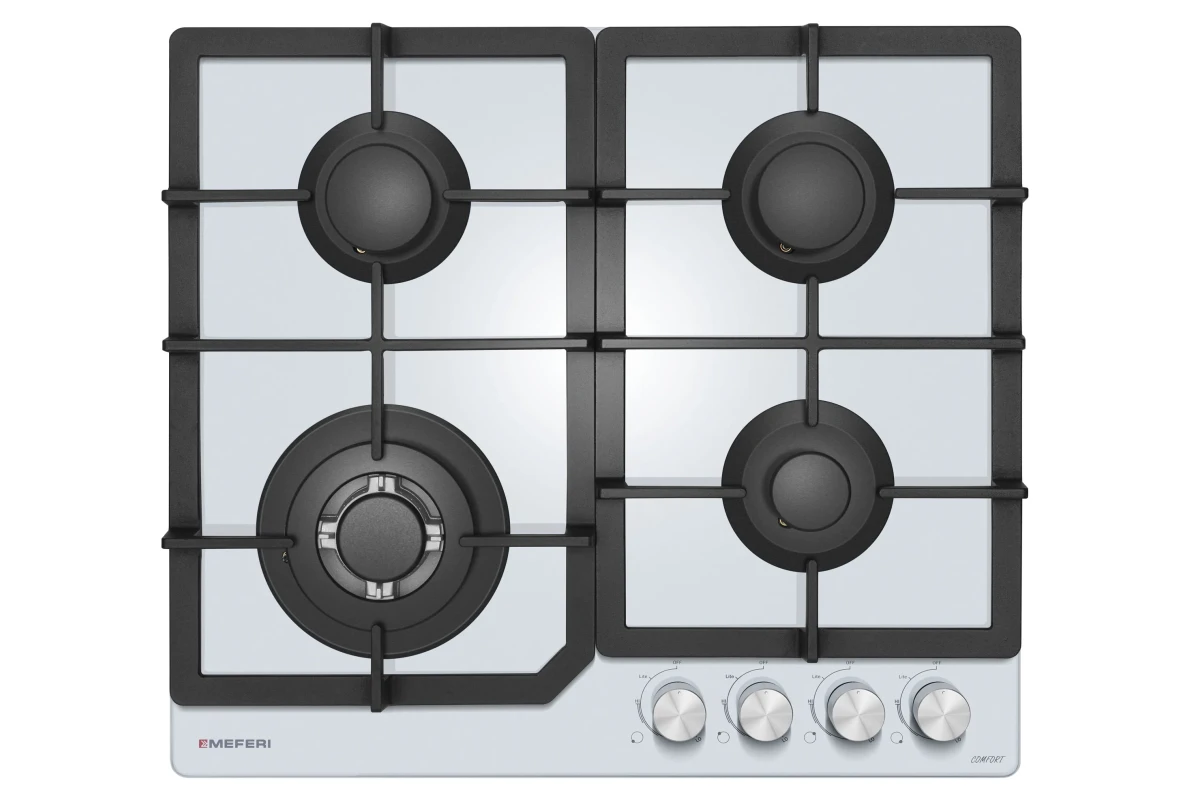 Варочная панель газовая MEFERI MGH604WH GLASS COMFORT