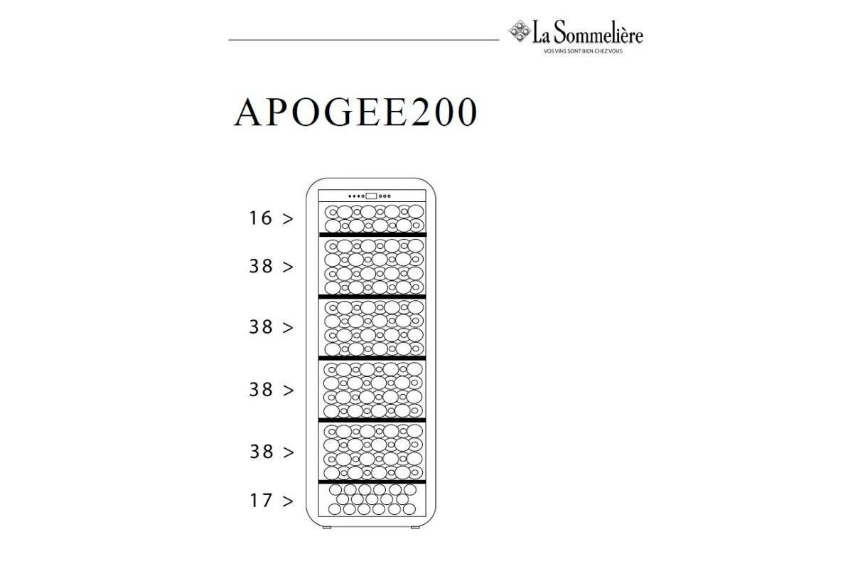 Монотемпературный шкаф La Sommeliere APOGEE200