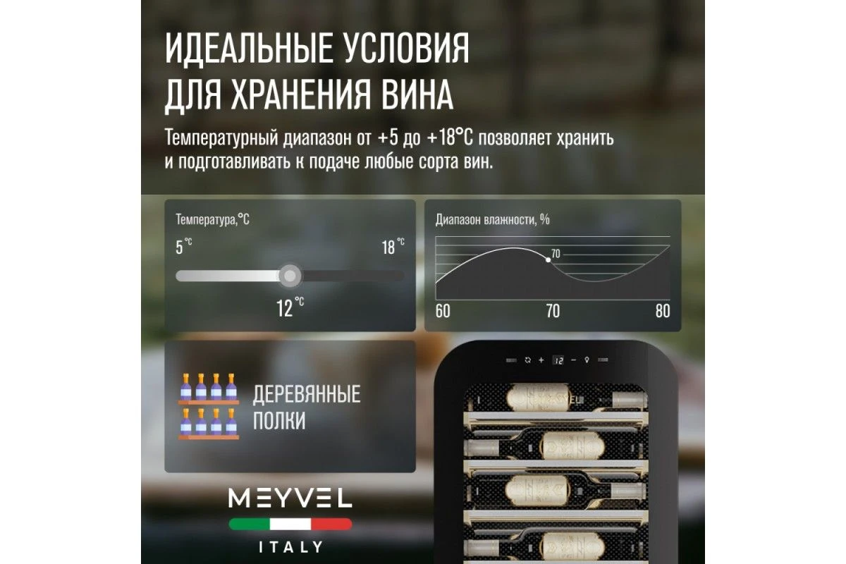 Винный шкаф Meyvel MV34-KBF1