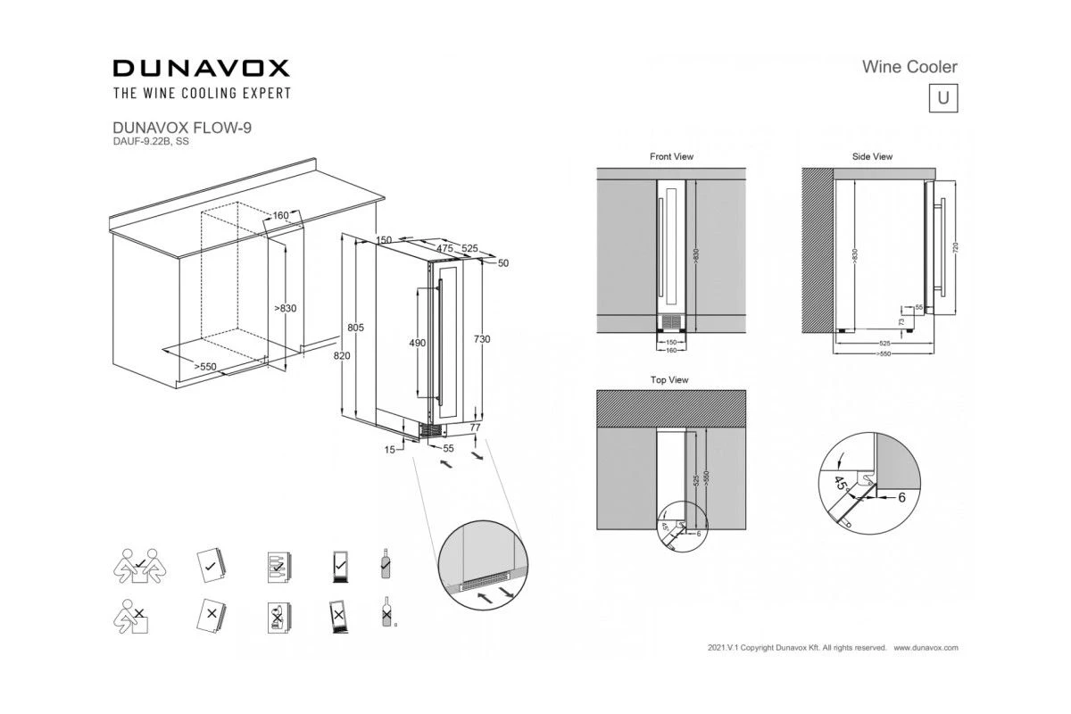 Винный шкаф Dunavox DAUF-9.22C