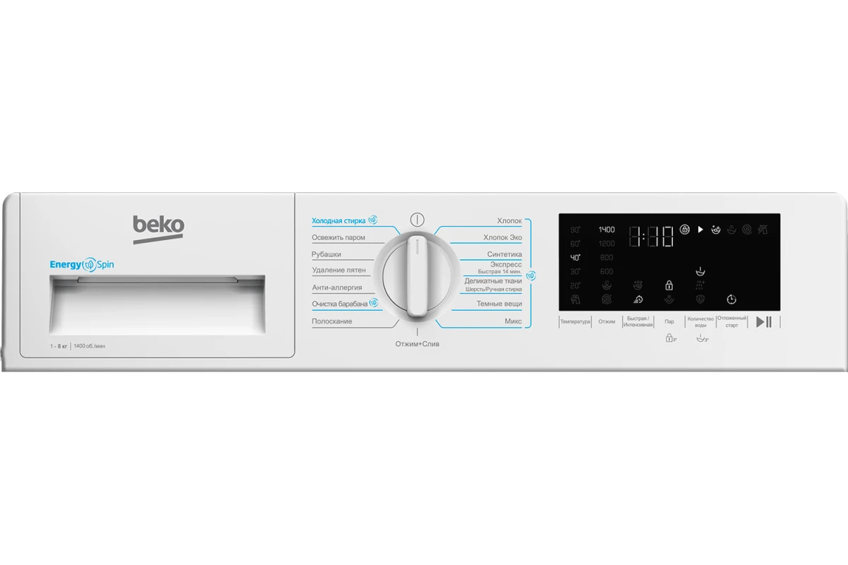 Встраиваемая стиральная машина с сушкой Beko BI3DBT8841W