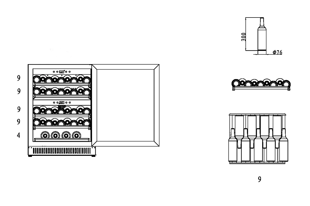 Винный шкаф CASO WineChef Pro 40 Black