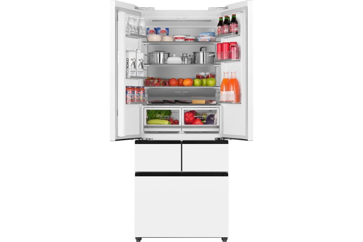 Отдельностоящий холодильник Weissgauff WFD 450 Built-in Inverter NoFrost White