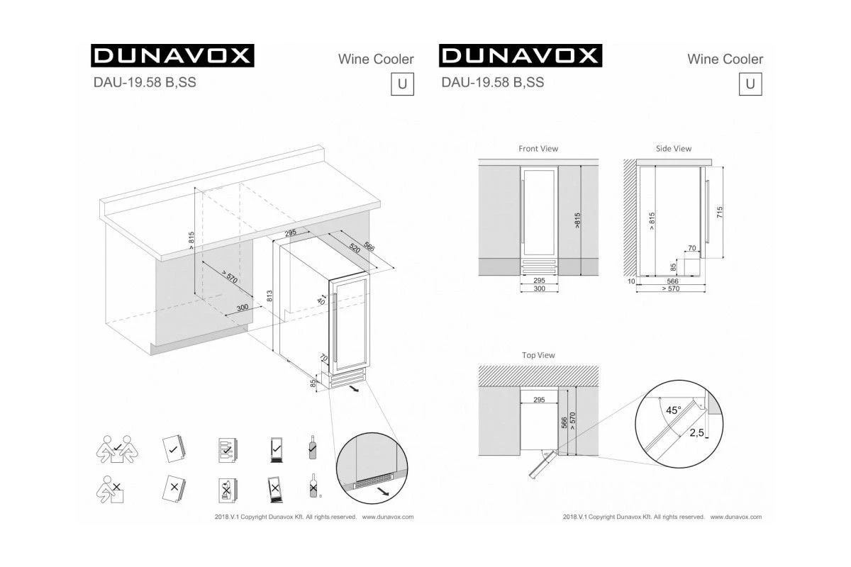 Винный шкаф Dunavox DAU-19.58B