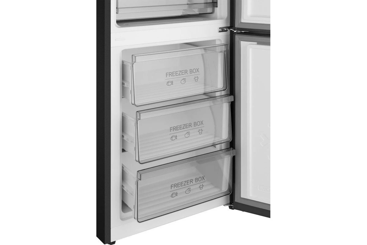 Отдельностоящий холодильник с инвертором Weissgauff WRK 185 Total NoFrost Inverter Black Inox