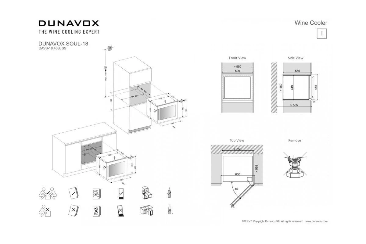 Винный шкаф Dunavox DAVS-18.46B