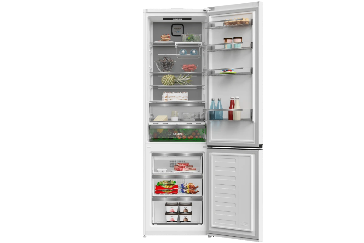 Холодильник с нижней морозильной камерой Grundig GKPN66930LWW