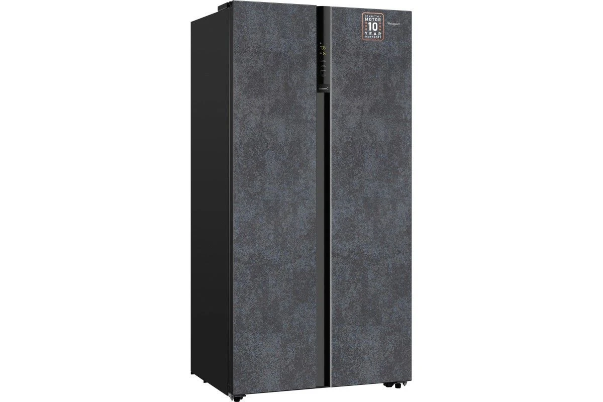 Отдельностоящий холодильник с инвертором Weissgauff WSBS 600 NoFrost Inverter Rock Glass