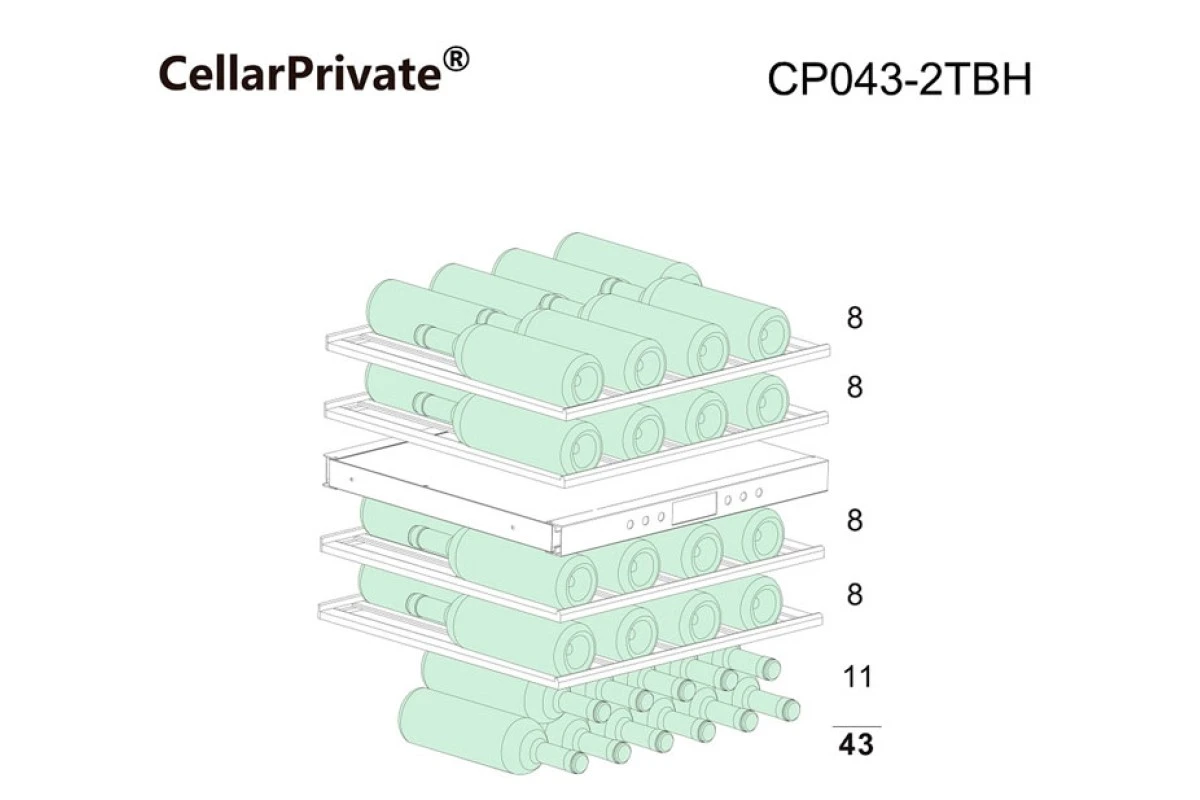 Винный шкаф Cellar Private CP043-2TBH