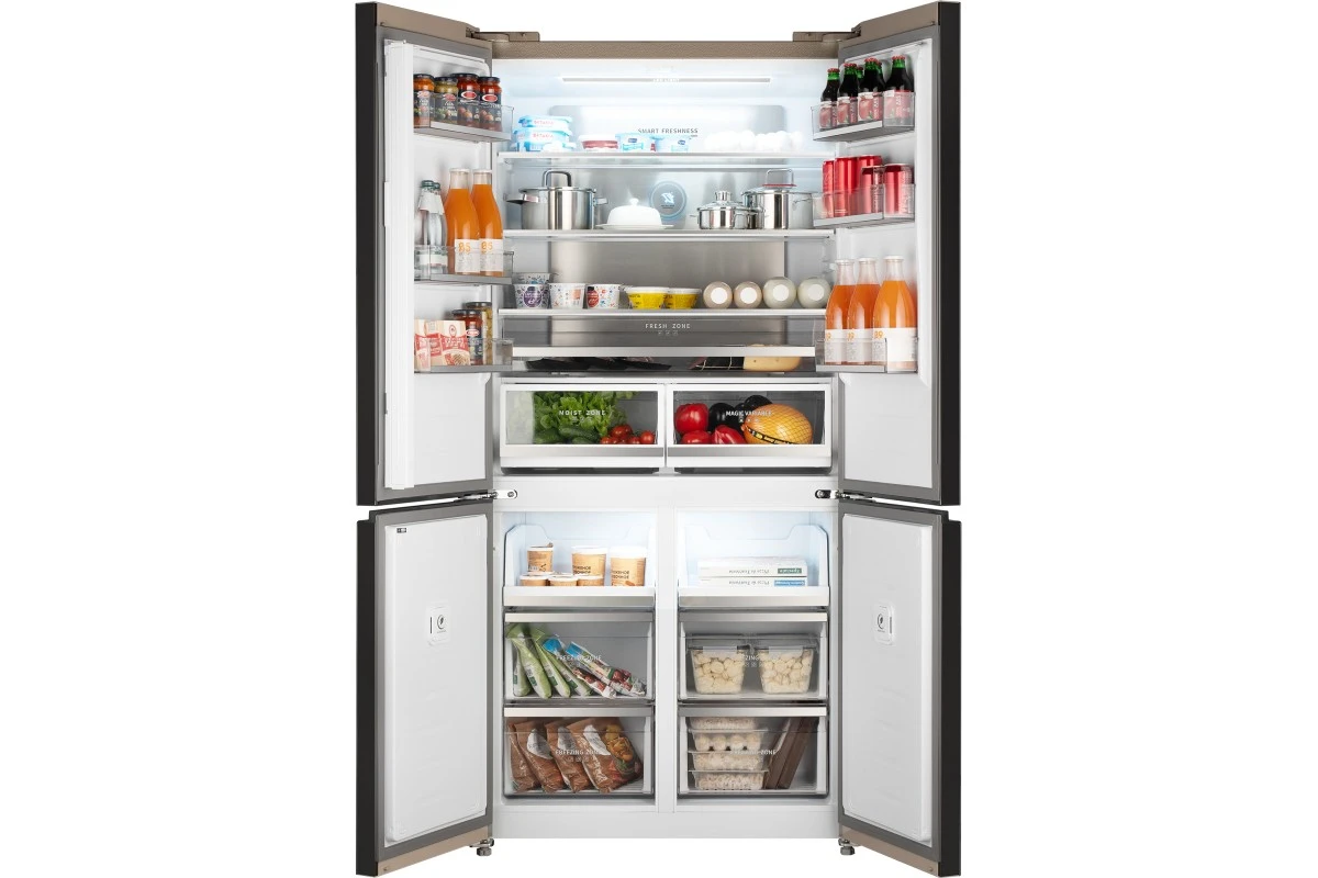 Отдельностоящий холодильник с инвертором Weissgauff WCD 510 Built-in Inverter NoFrost Сhampagne Glass