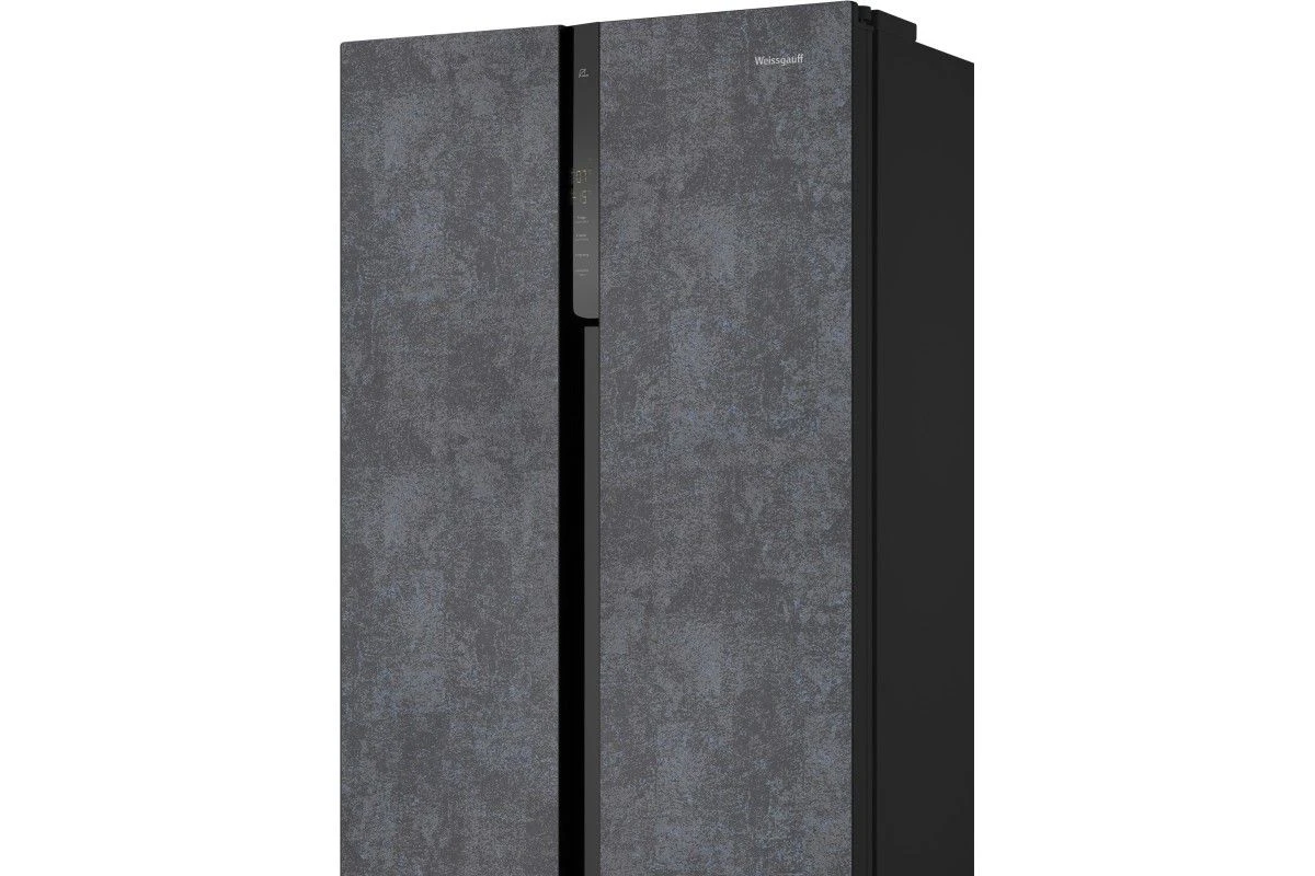 Отдельностоящий холодильник с инвертором Weissgauff WSBS 500 Inverter NoFrost Rock Glass
