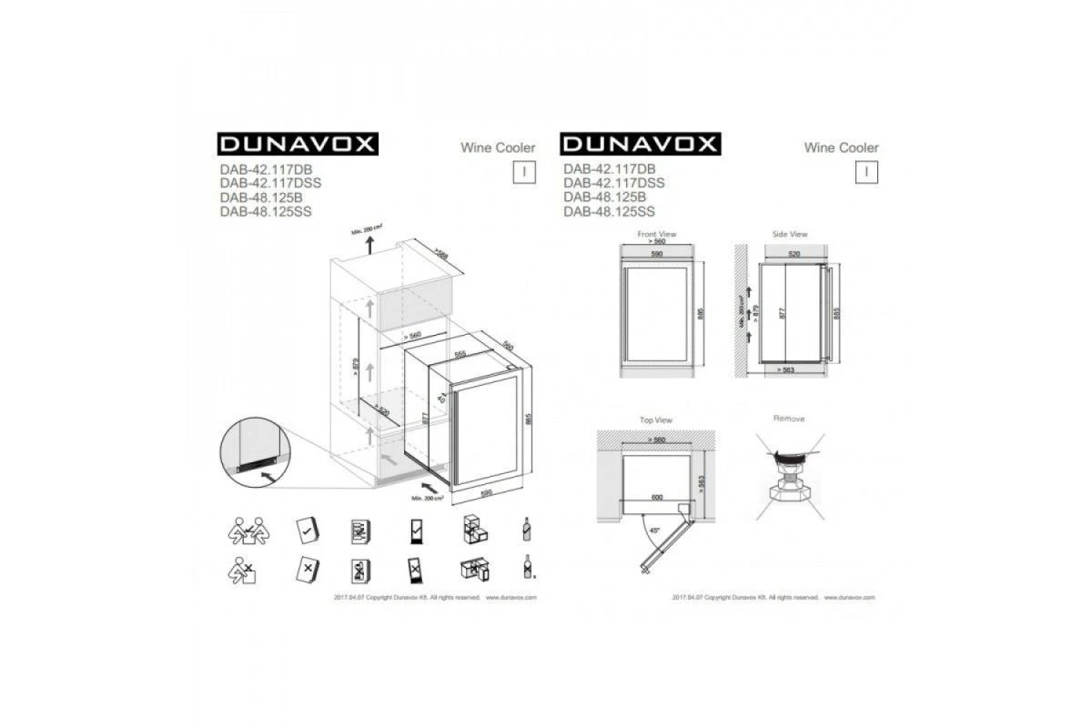 Винный шкаф Dunavox DAB-48.125SS