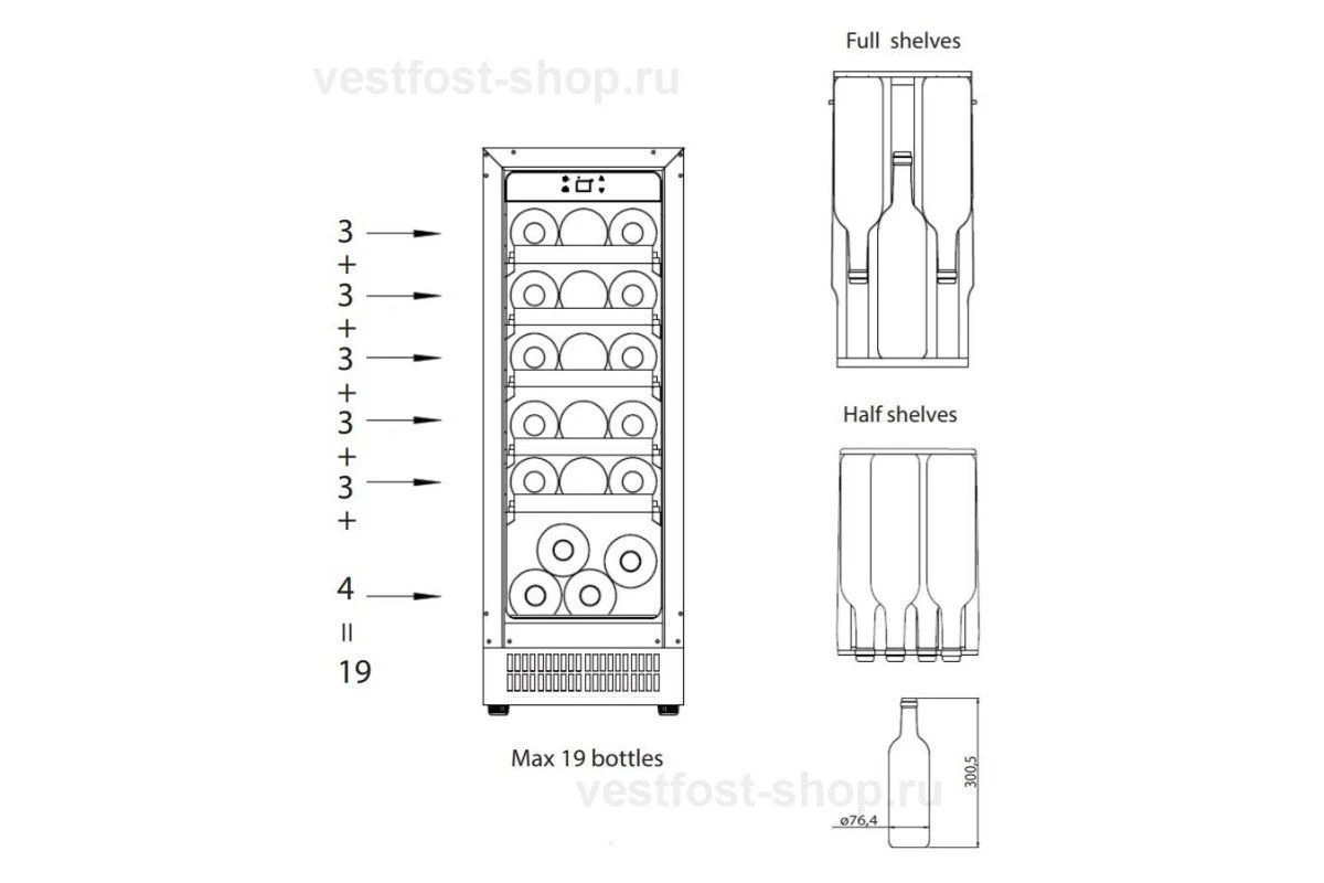 Винный шкаф Vestfrost Solutions WFG 18