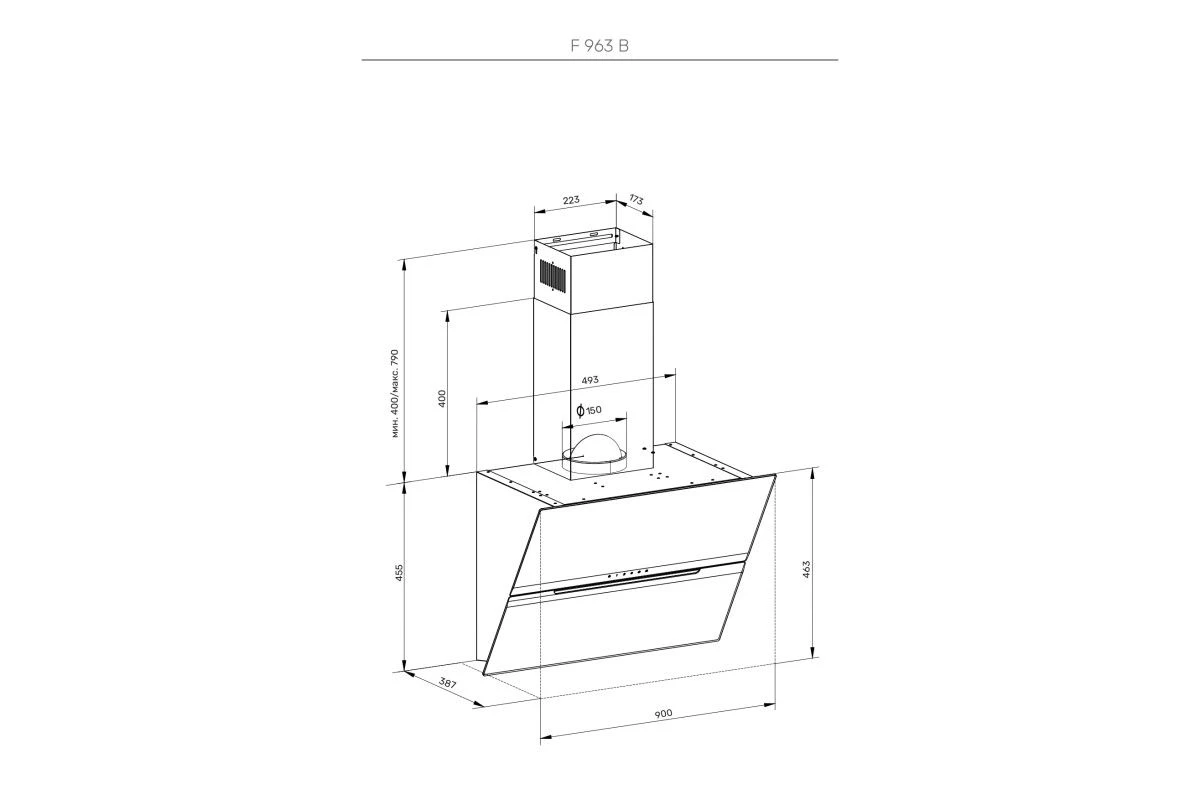 Вытяжка наклонная Kuppersberg F 963 B