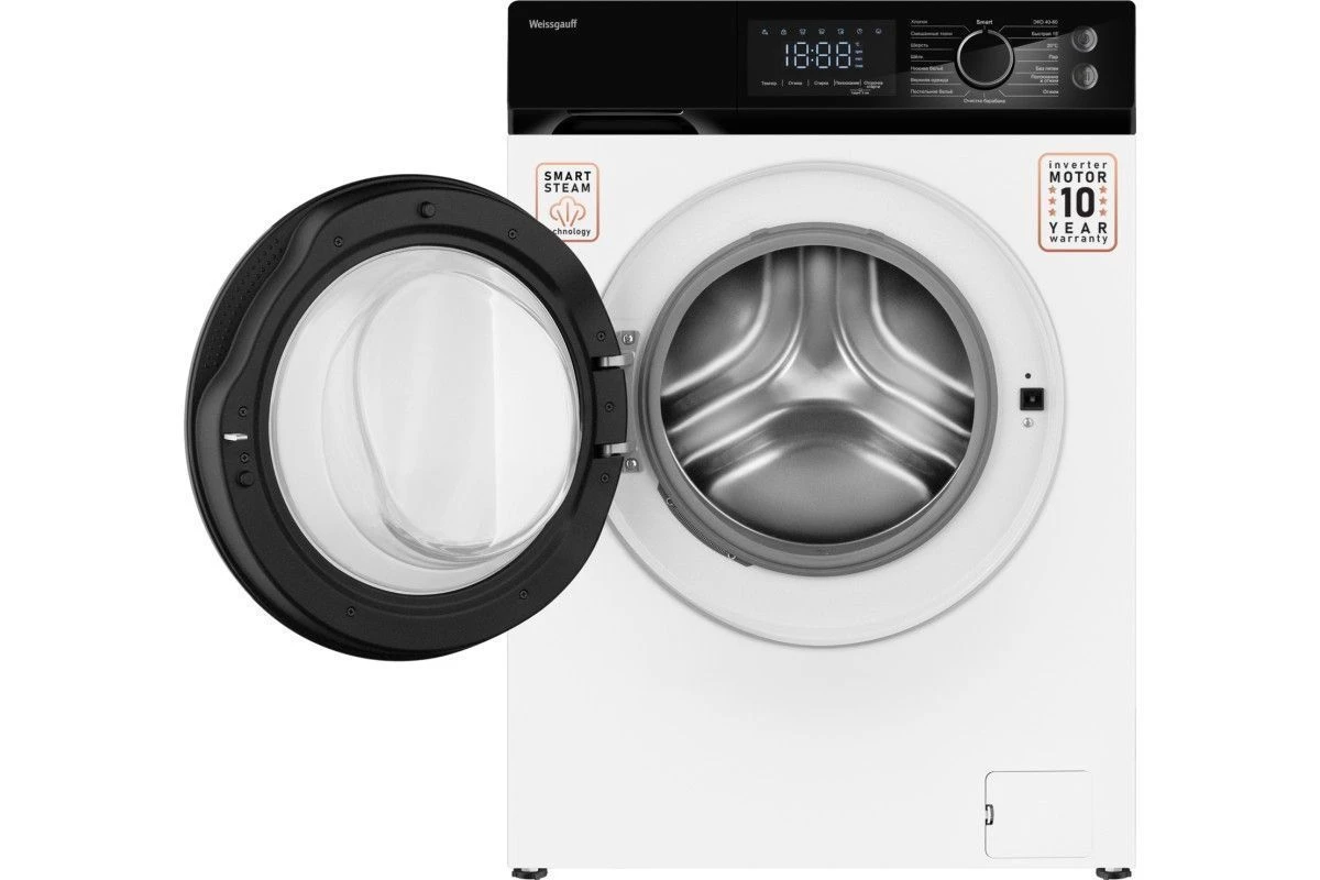 Cтиральная машина с инвертором и паром Weissgauff WM 45127 Inverter Steam Touch