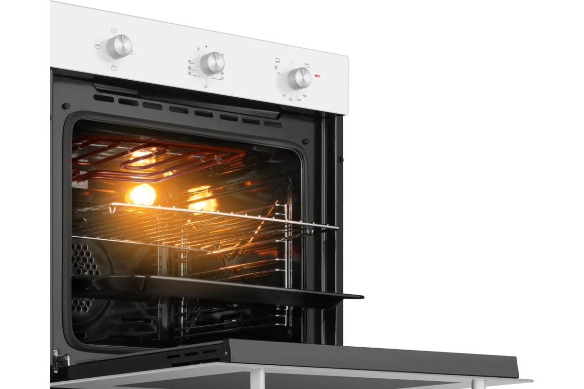 Духовой шкаф газовый Weissgauff WGO 702 WHITE GLASS