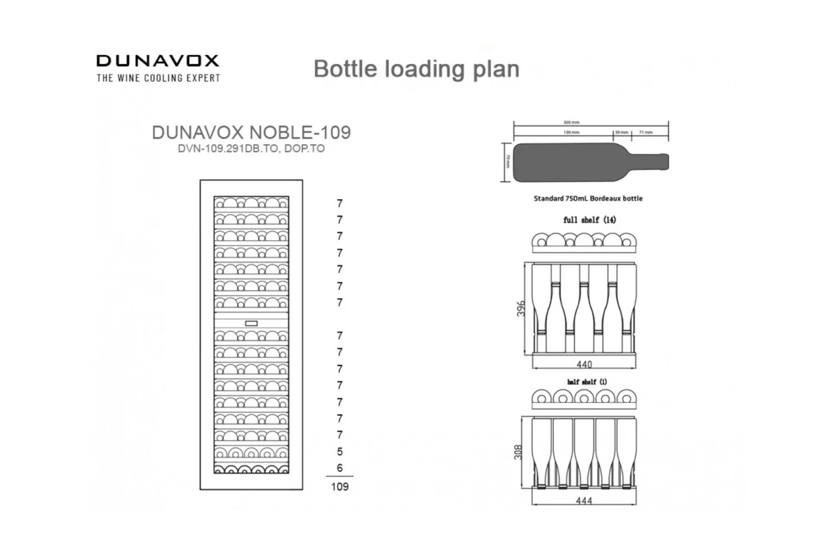 Винный шкаф Dunavox DVN-109.291DOP.TO