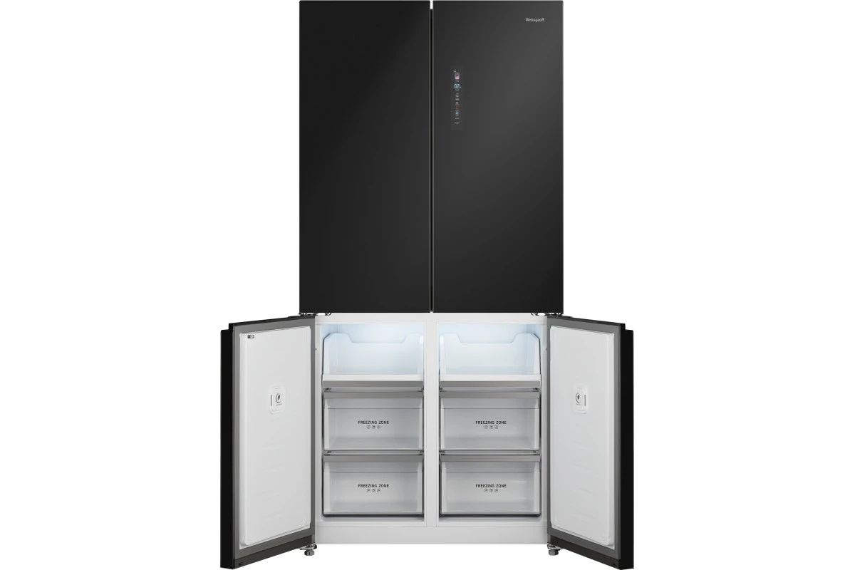 Отдельностоящий холодильник с инвертором Weissgauff WCD 510 Built-in Inverter NoFrost Black Glass