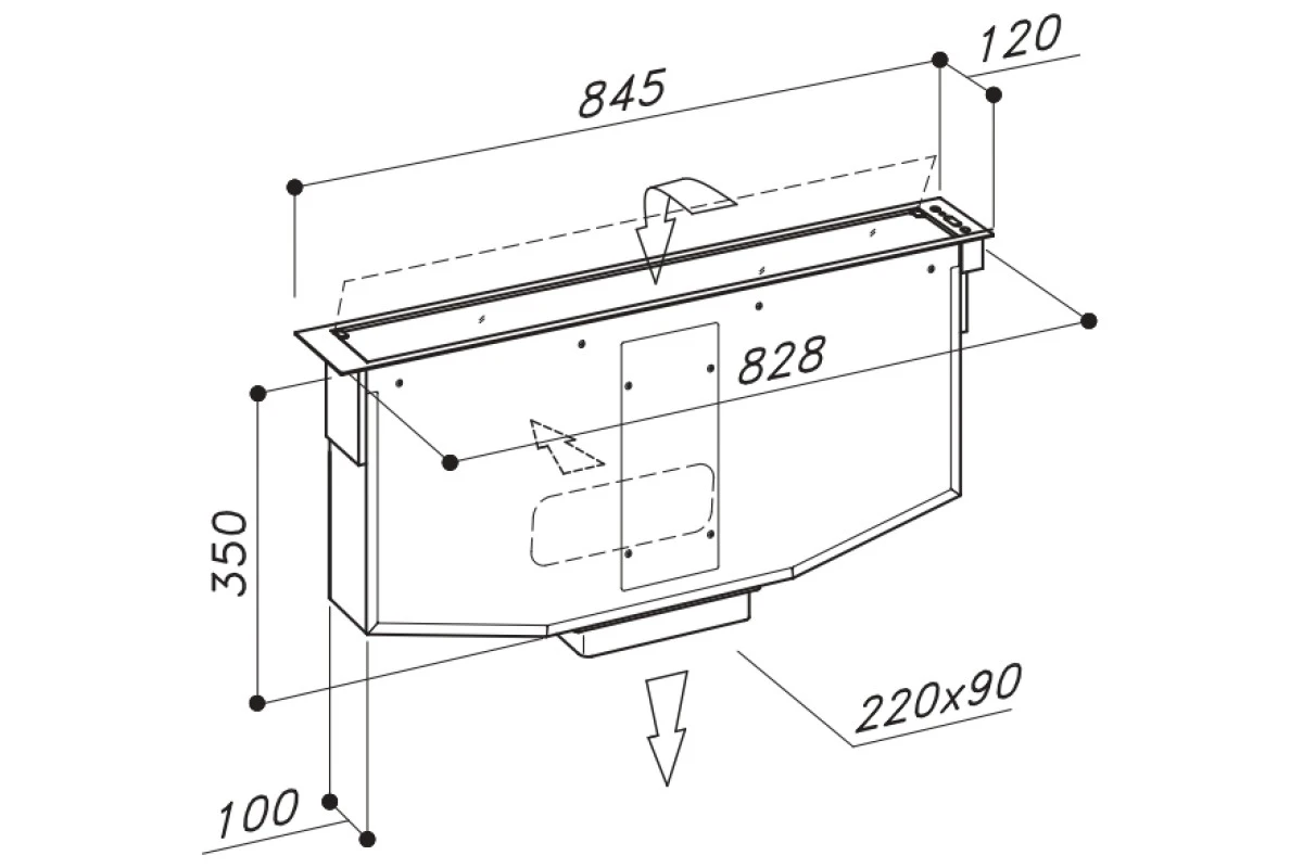 Вытяжка Downdraft Sirius S-DD16 ESSENCE EM B