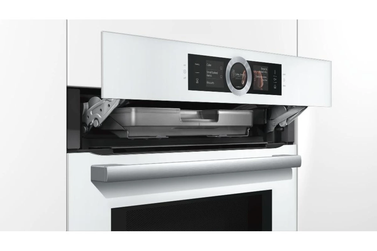 Духовой шкаф с микроволнами и паром Bosch HNG6764W6