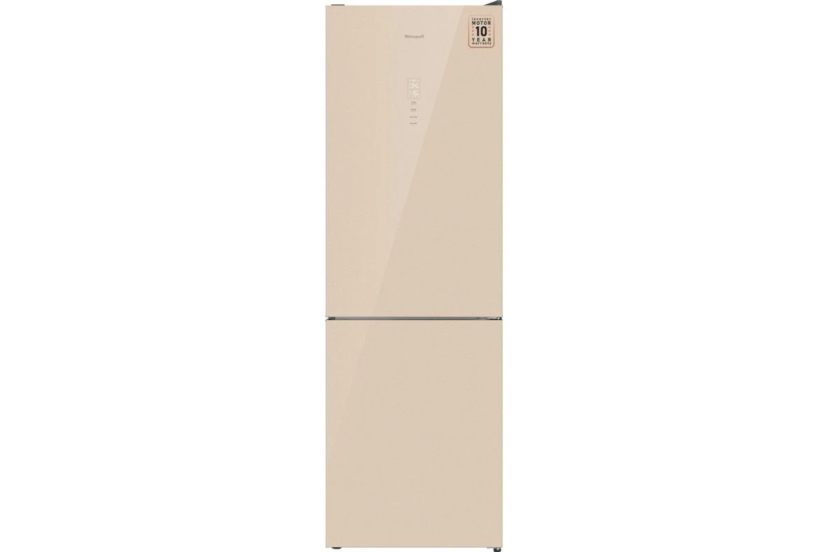 Отдельностоящий холодильник с инвертором Weissgauff WRK 185 Total NoFrost Inverter Beige Glass