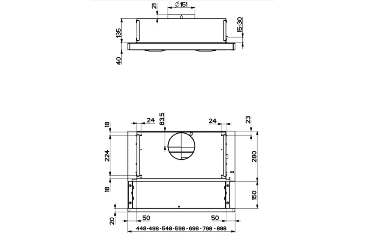 Вытяжка Faber встраиваемая FLOX WH A45