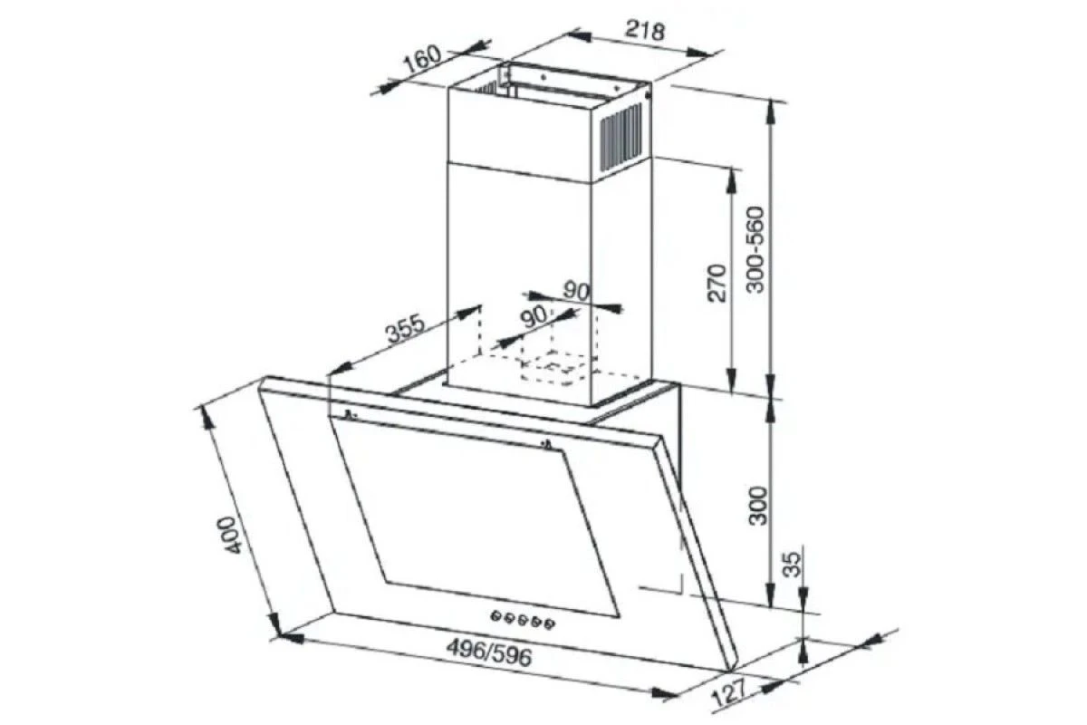 Каминная вытяжка Weissgauff Sigma 50 PB BL