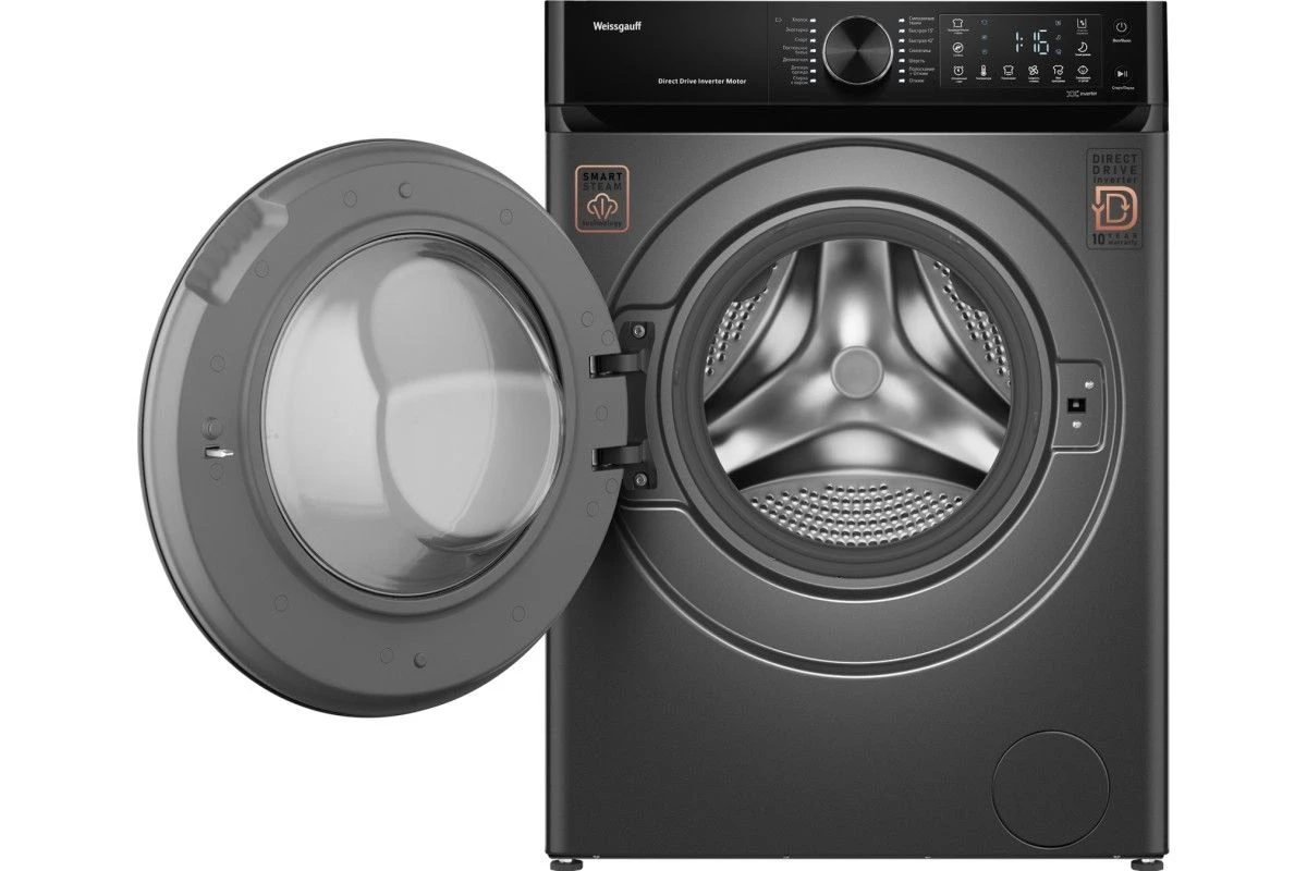 Стиральная машина с прямым приводом Weissgauff WM 59411 Direct Drive Inverter Steam Deep Grey