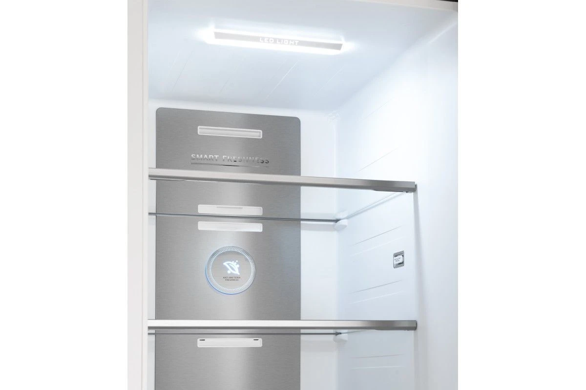 Отдельностоящий холодильник с инвертором Weissgauff WSBS 1036 Inverter NoFrost Premium Black Glass