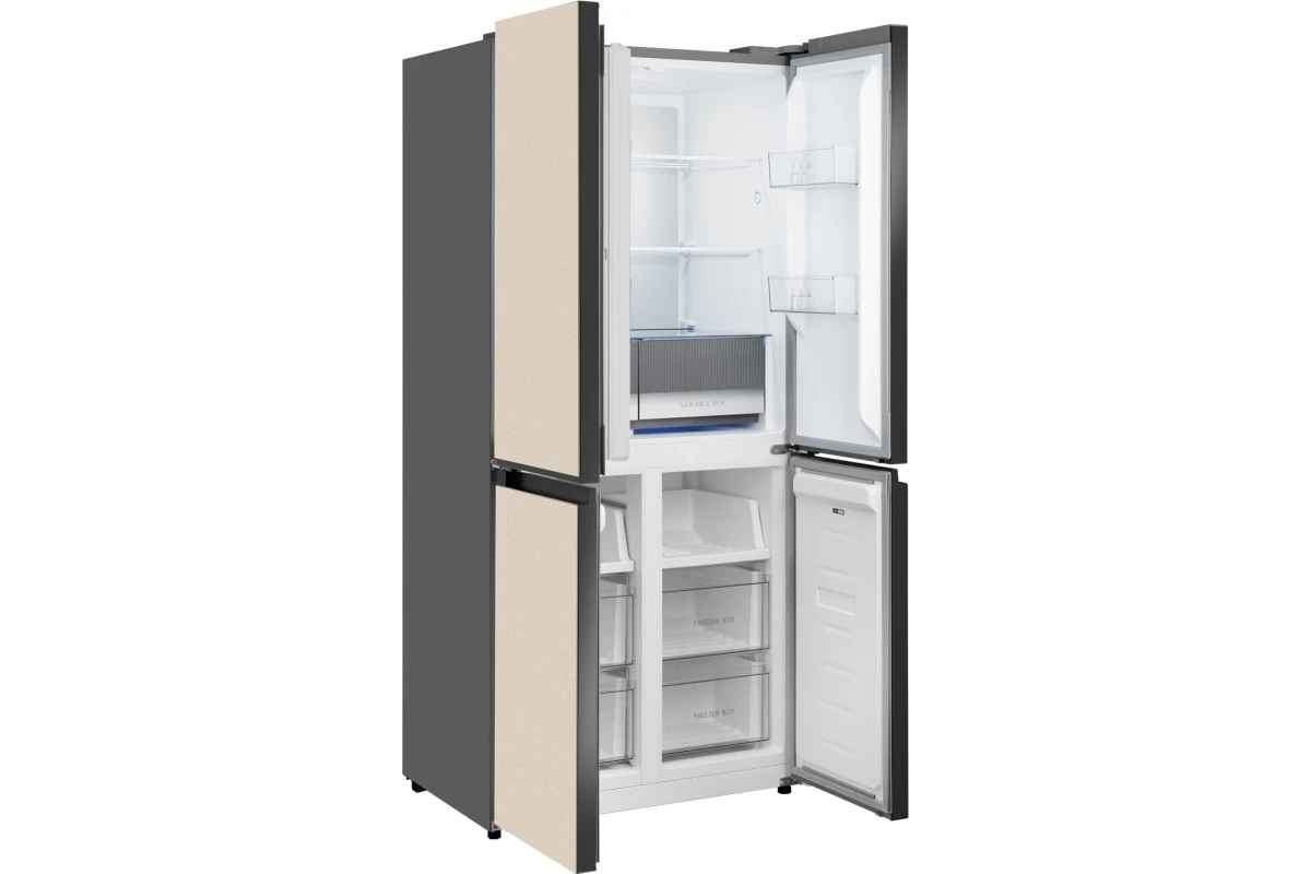 Отдельностоящий холодильник с инвертором Weissgauff WCD 450 BEG NoFrost Inverter