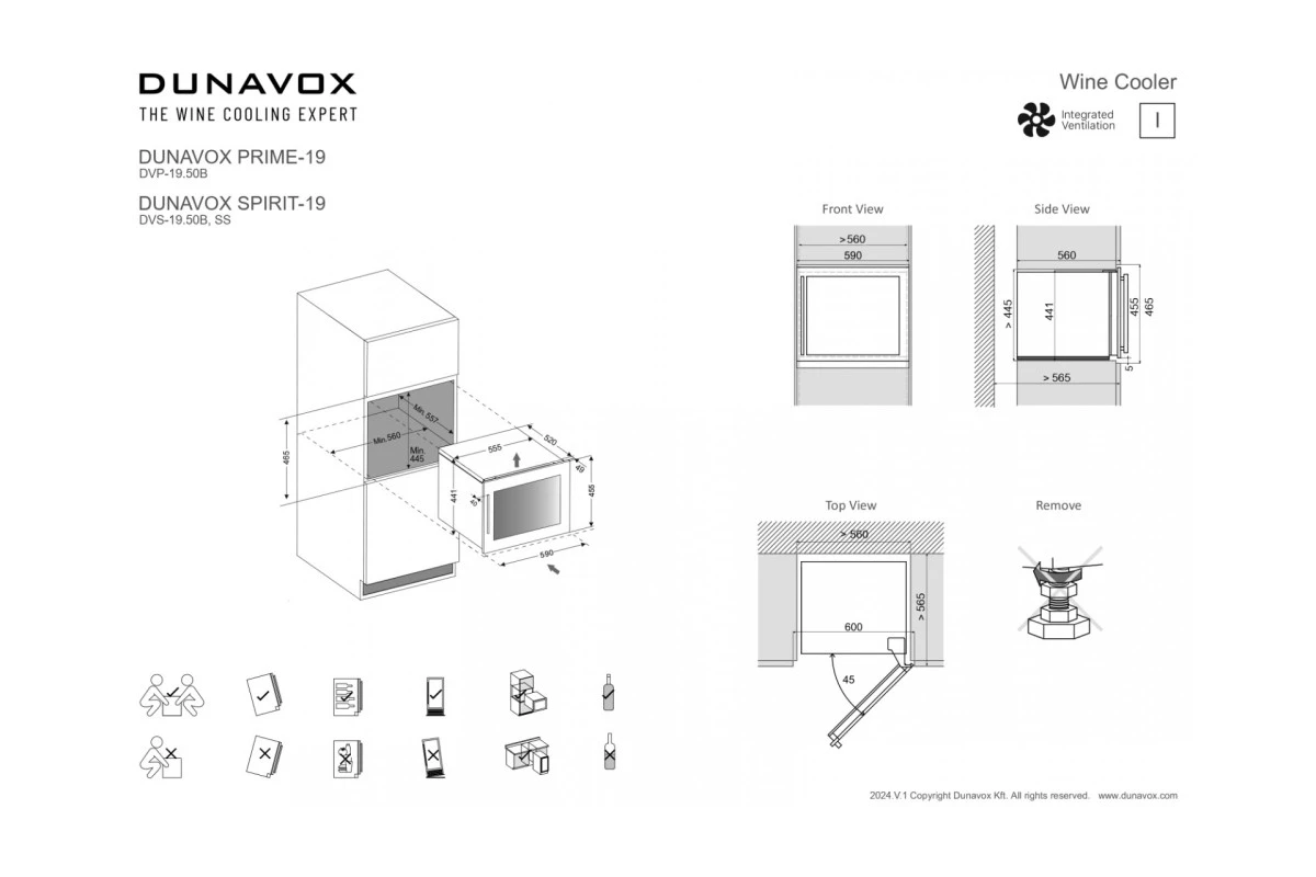 Винный шкаф Dunavox DVS-19.50SS