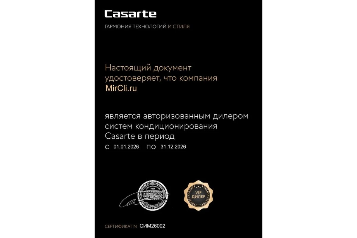Настенный внутренний блок мульти сплит-системы Casarte Eletto CAS50CX1/R3-W