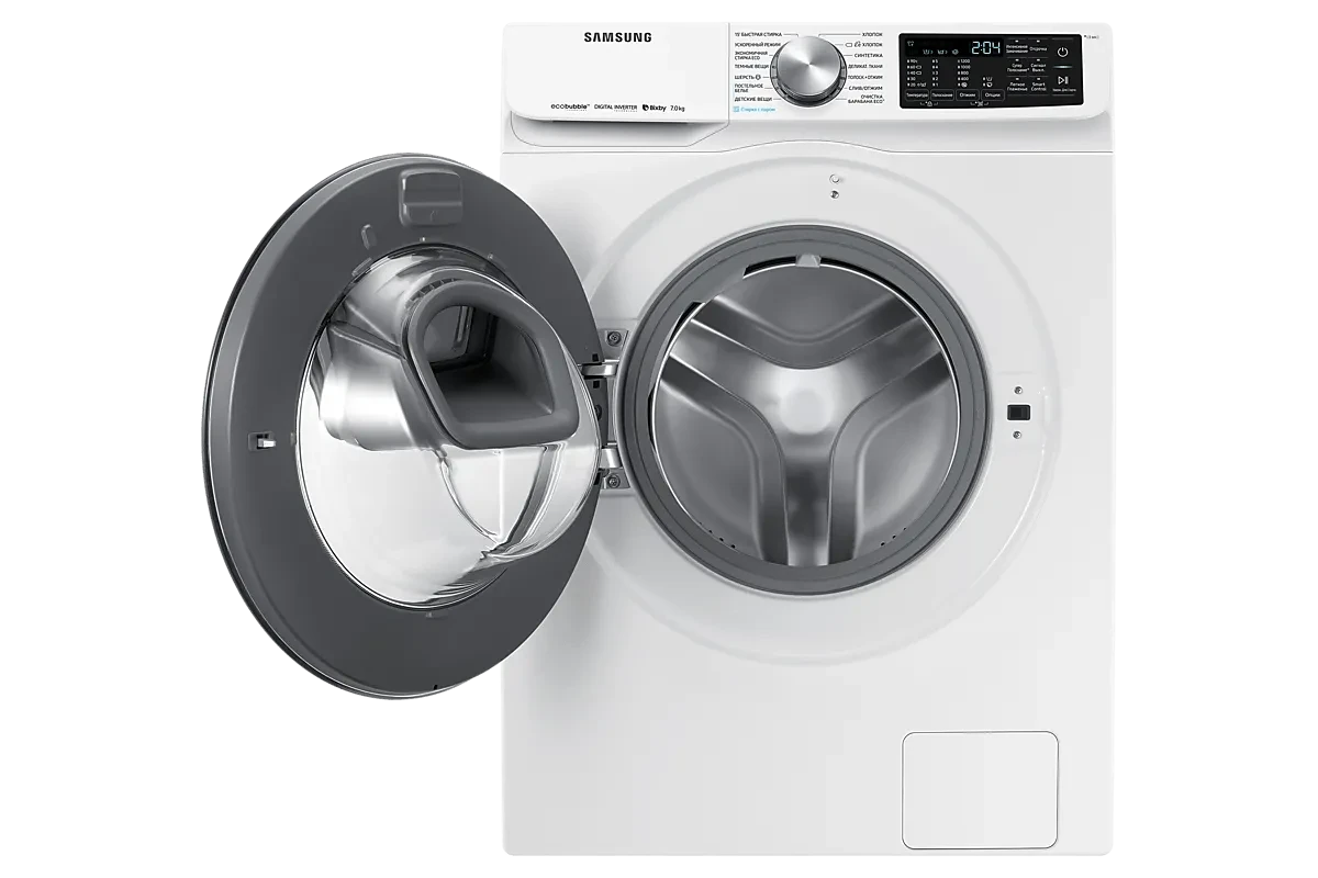 Стиральная машина Samsung WW70R62LVSWDLP (AddWash и Eco Bubble)
