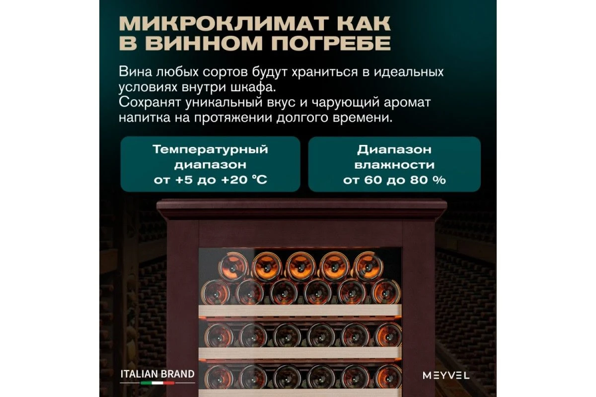 Винный шкаф Meyvel MV163PRO-KBT2 (Спелая вишня)