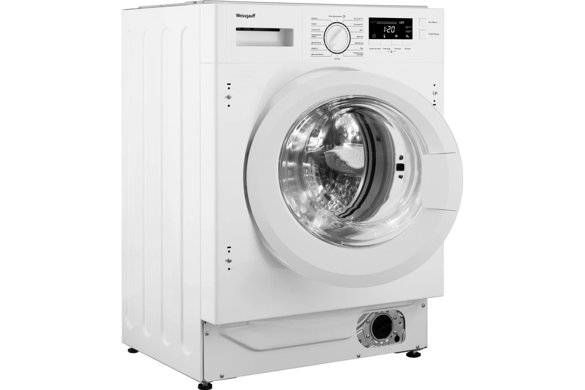 Встраиваемая стиральная машина с инвертором и паром Weissgauff WMI 6147 Inverter Steam