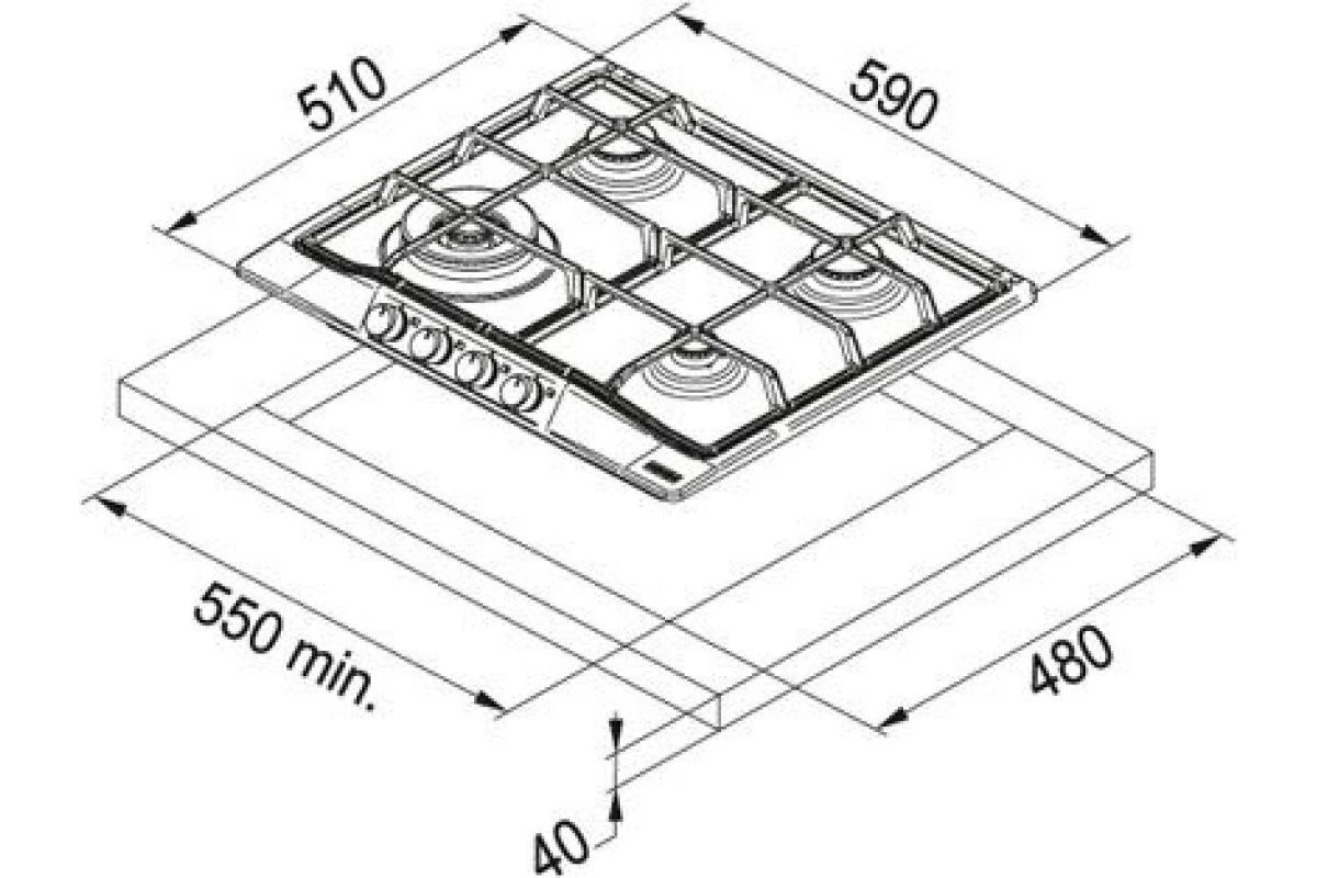 Варочная панель Franke FHTL 604 3G TC GF C