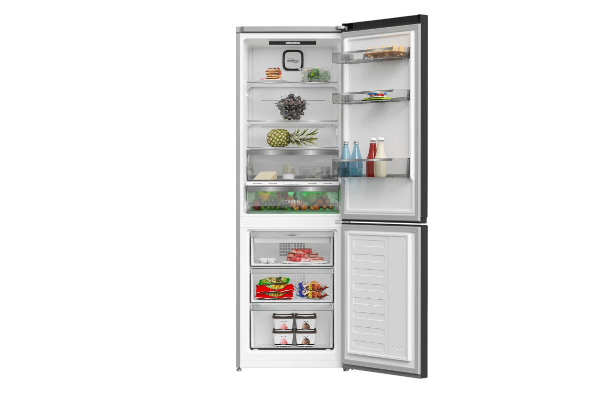 Холодильник с нижней морозильной камерой Grundig GKPN66830FXD