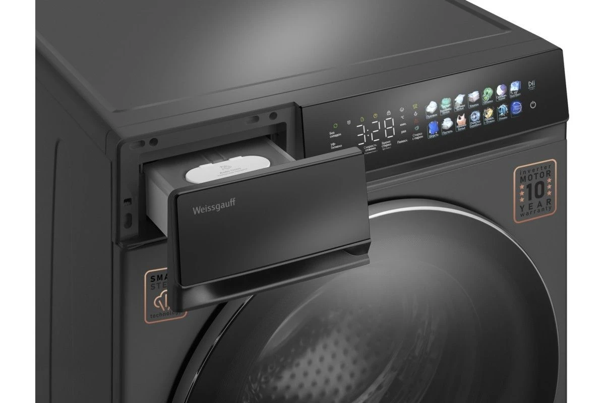 Стиральная машина с автодозированием, ультрафиолетом Weissgauff WM 996 Autodose Inverter Touch