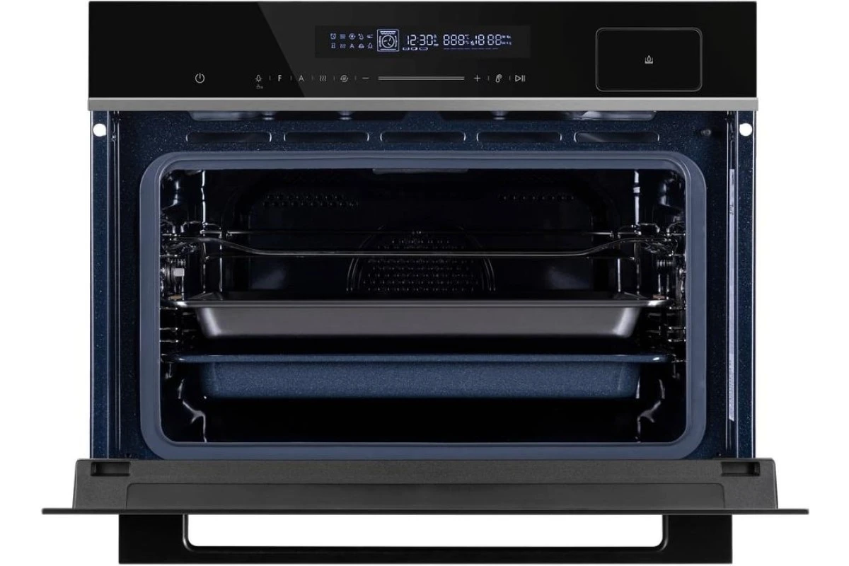 Компактный духовой шкаф с паром Maunfeld MCMO5016STGB