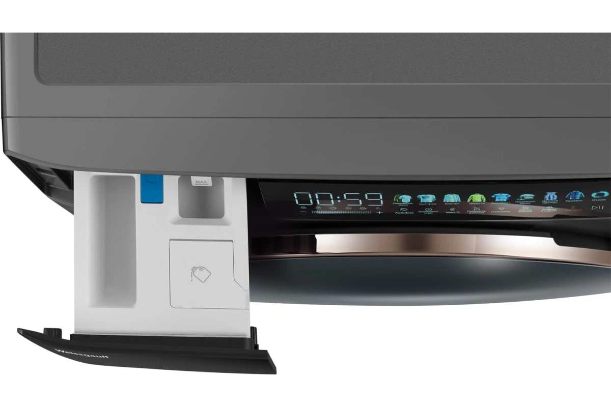 Стиральная машина с прямым приводом Weissgauff WM 58411 Direct Drive Inverter Premium Steam Grey