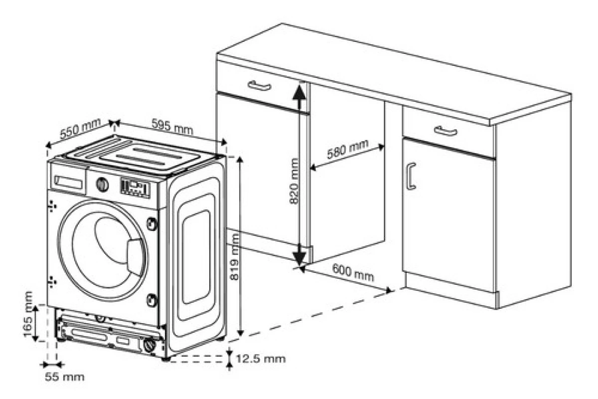 Встраиваемая стиральная машина Indesit IWBI 7290 VW