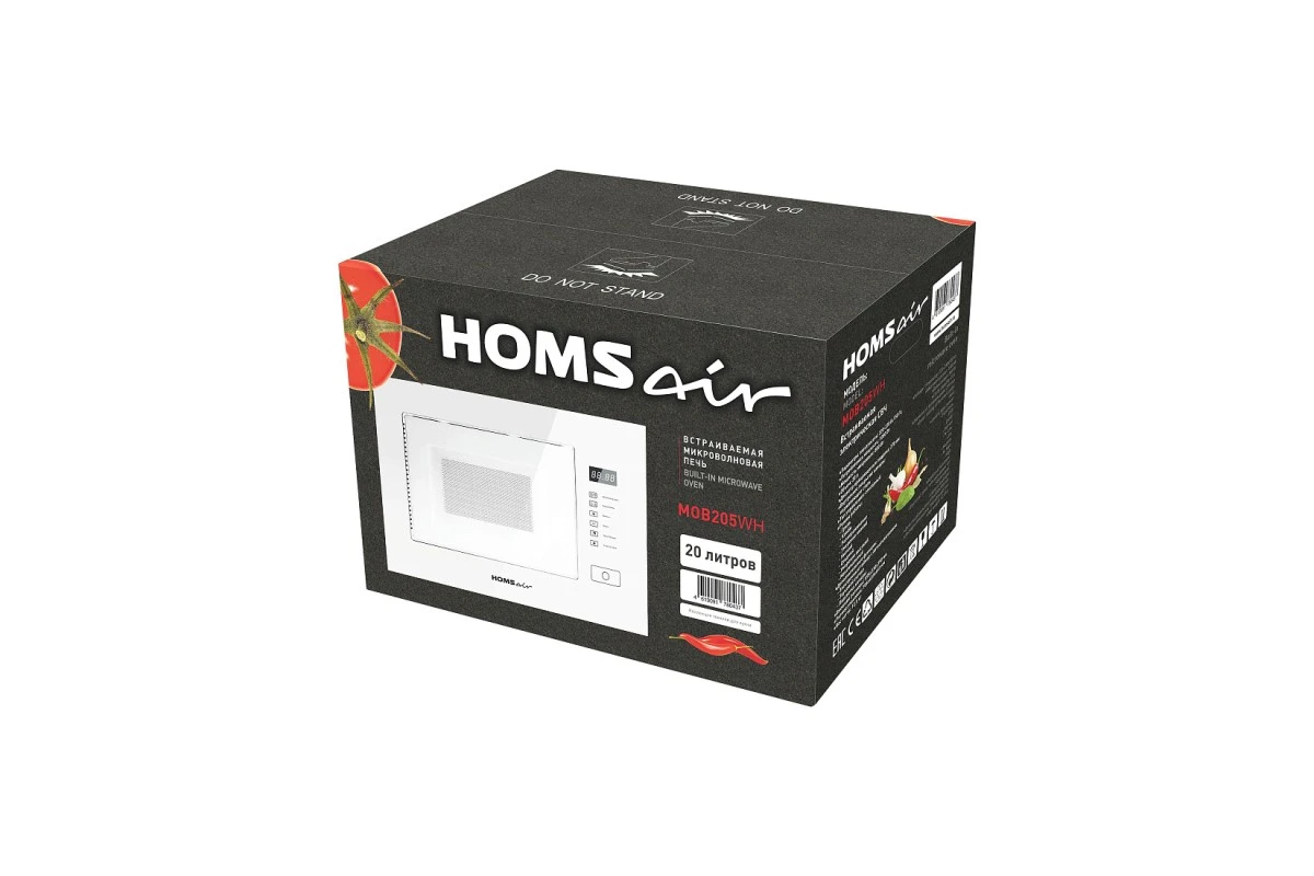 Микроволновая печь встраиваемая HOMSair MOB205WH